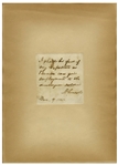Abraham Lincoln Autograph Note Signed as President -- Recommending Employment to a Discharged Soldier